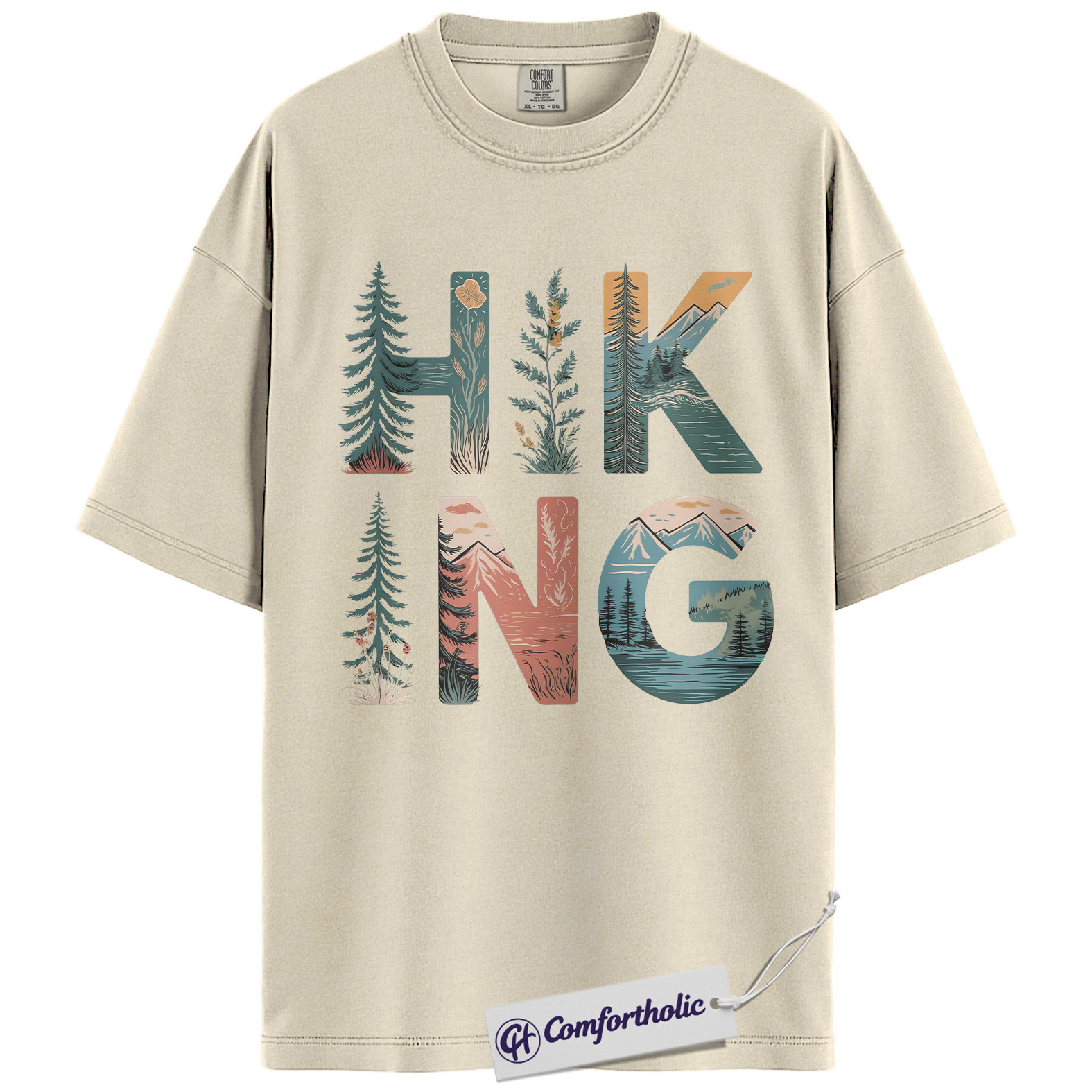 Hiking Shirt, Mountain Nature Graphic T-Shirt, Adventure Outdoor Tee, Aesthetic Nature Lover Gift for Hikers and Campers, Comfort Colors Shirt - Image 5