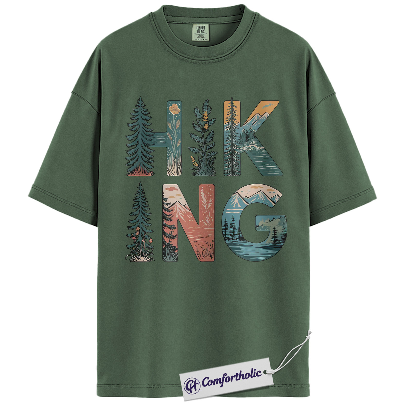 Hiking Shirt, Mountain Nature Graphic T-Shirt, Adventure Outdoor Tee, Aesthetic Nature Lover Gift for Hikers and Campers, Comfort Colors Shirt - Image 6