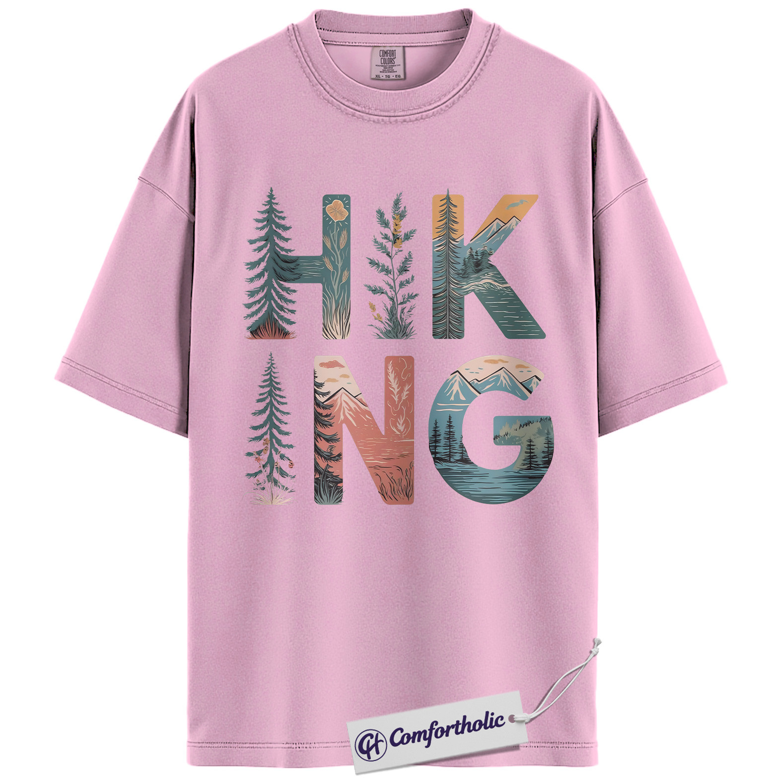 Hiking Shirt, Mountain Nature Graphic T-Shirt, Adventure Outdoor Tee, Aesthetic Nature Lover Gift for Hikers and Campers, Comfort Colors Shirt - Image 8