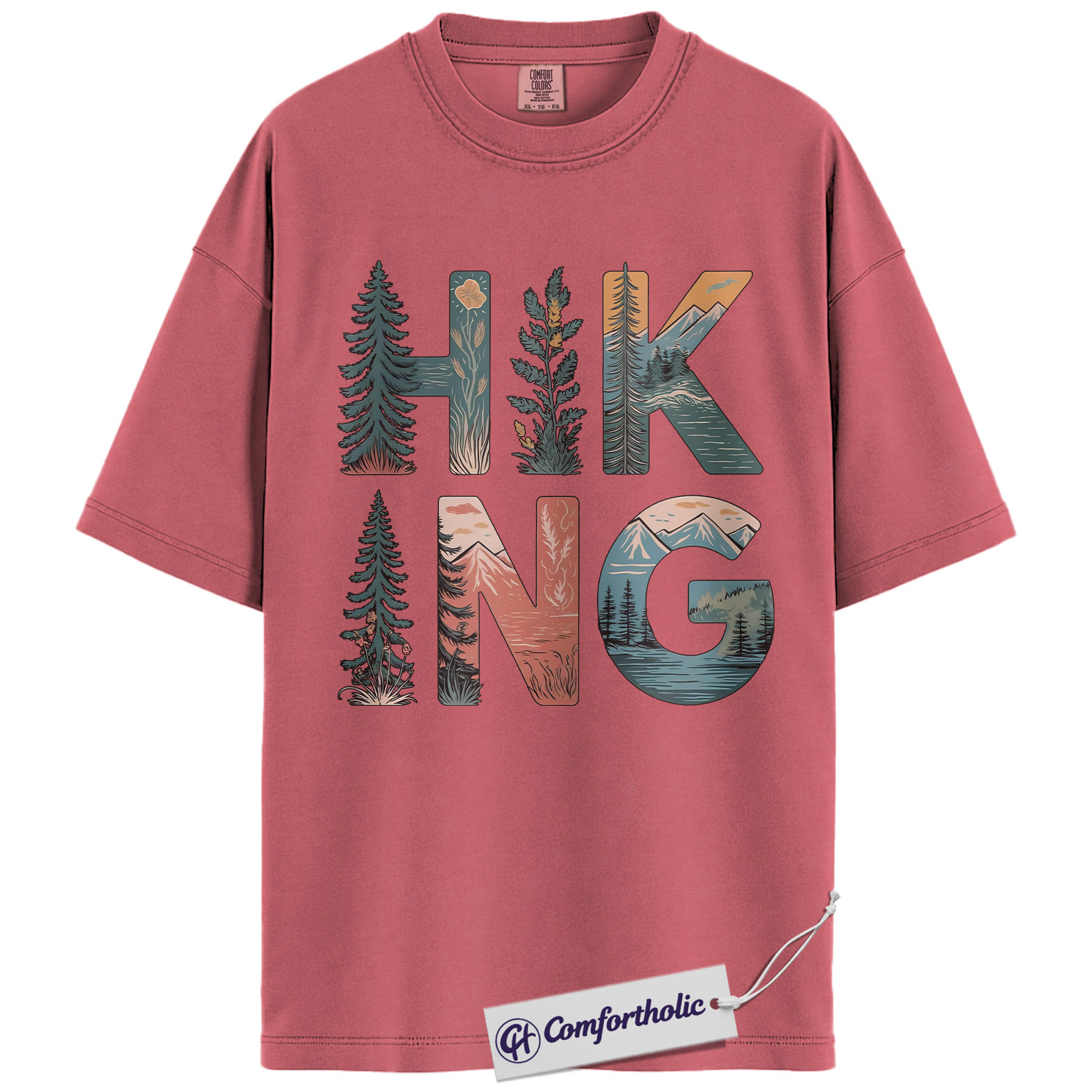 Hiking Shirt, Mountain Nature Graphic T-Shirt, Adventure Outdoor Tee, Aesthetic Nature Lover Gift for Hikers and Campers, Comfort Colors Shirt - Image 9