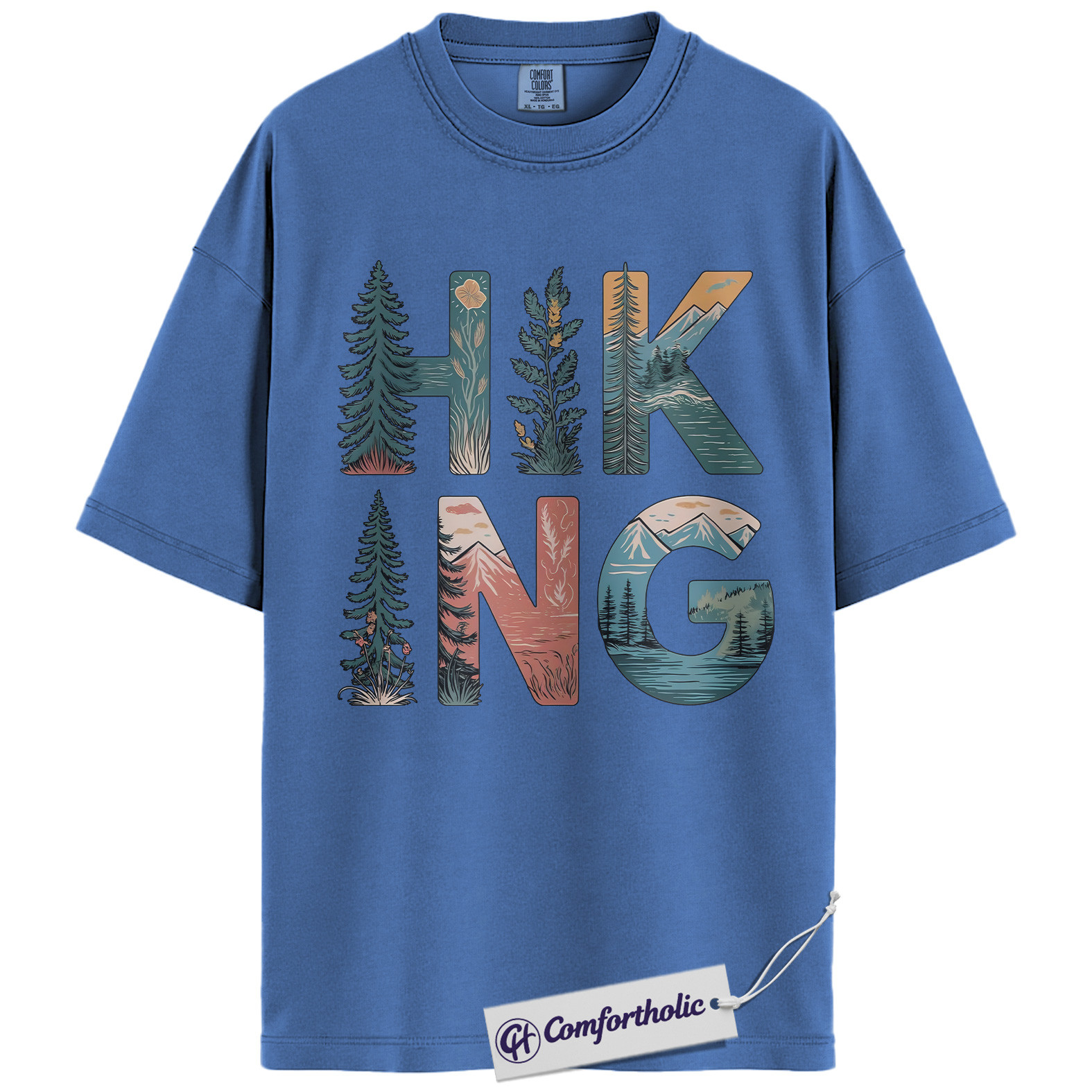 Hiking Shirt, Mountain Nature Graphic T-Shirt, Adventure Outdoor Tee, Aesthetic Nature Lover Gift for Hikers and Campers, Comfort Colors Shirt - Image 12