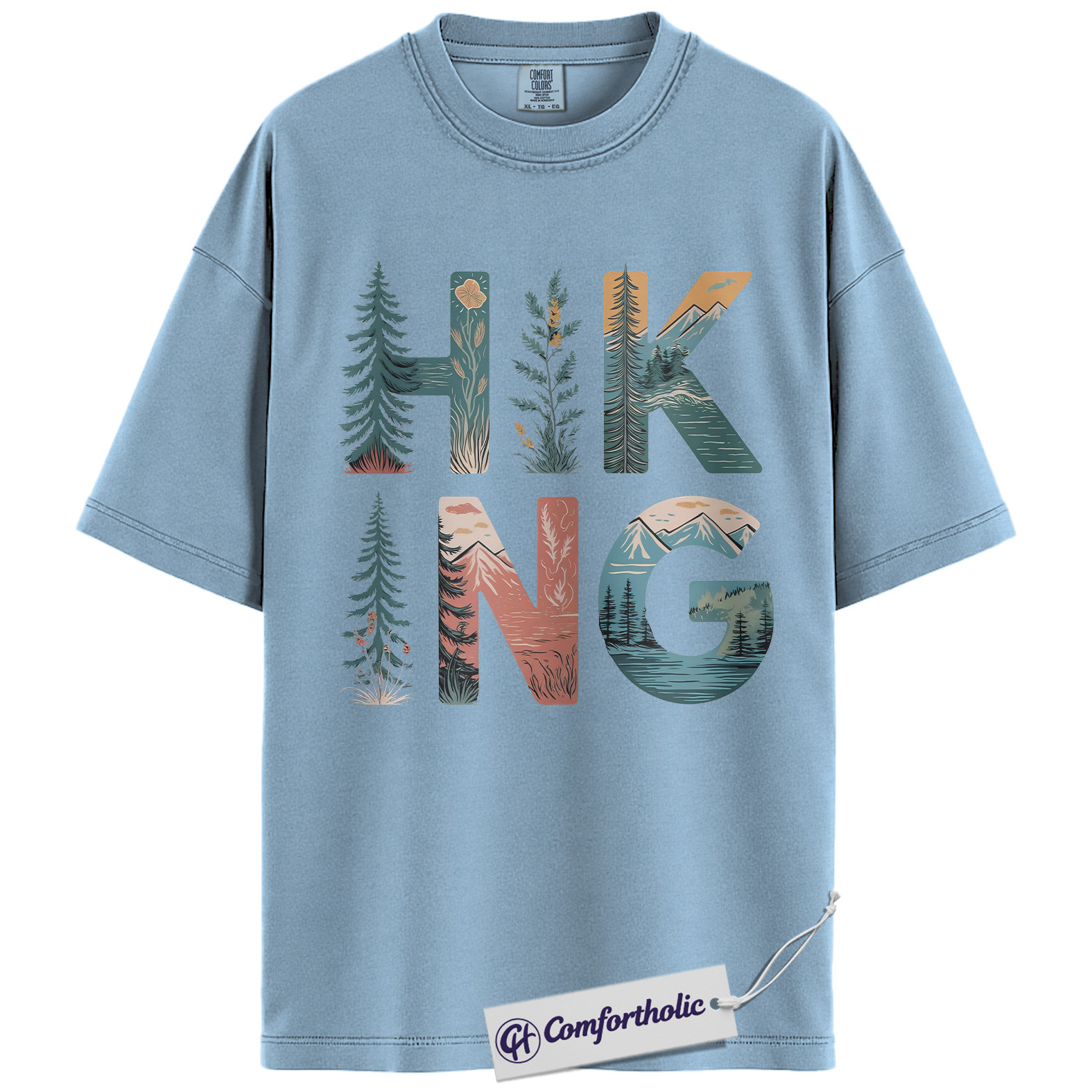Hiking Shirt, Mountain Nature Graphic T-Shirt, Adventure Outdoor Tee, Aesthetic Nature Lover Gift for Hikers and Campers, Comfort Colors Shirt - Image 14