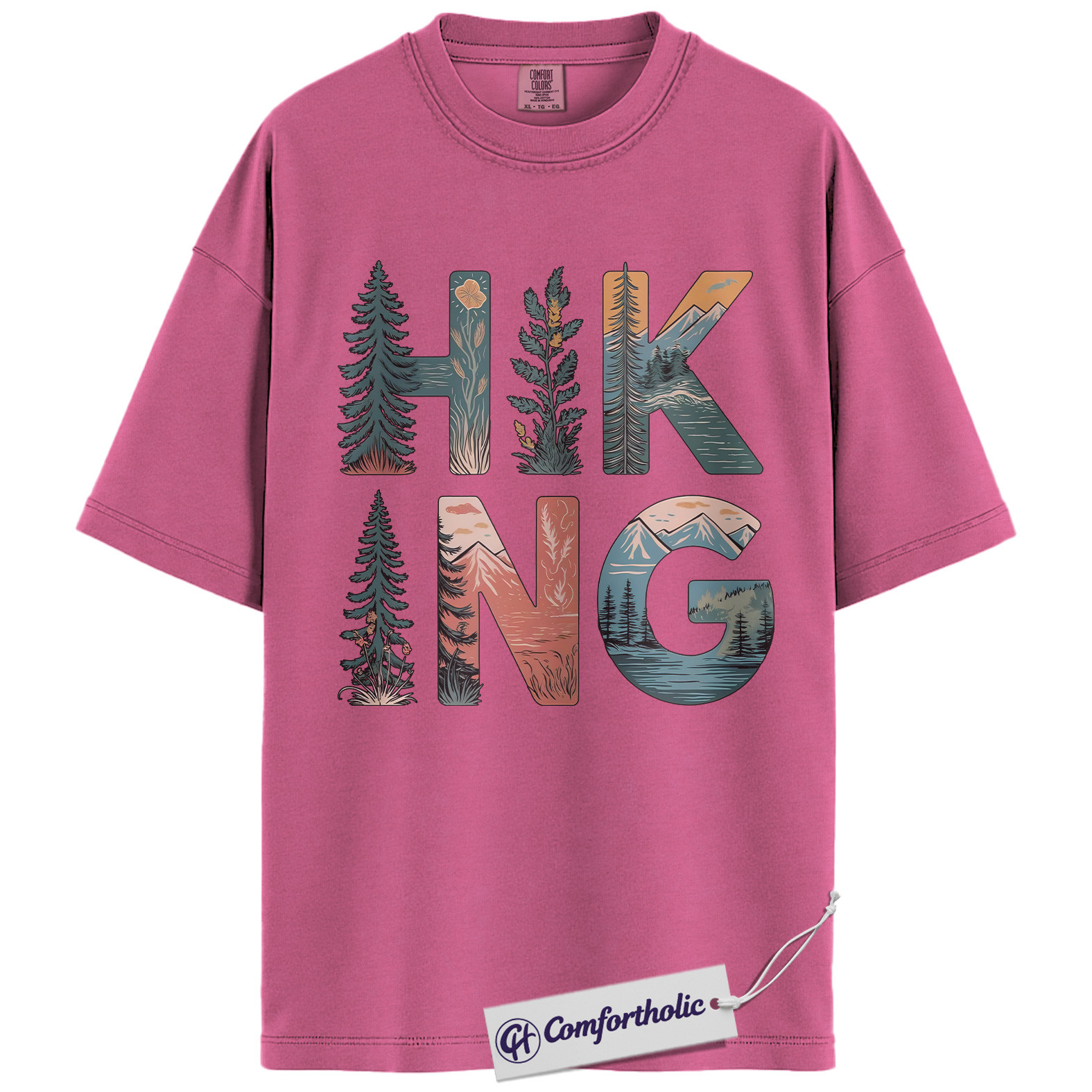 Hiking Shirt, Mountain Nature Graphic T-Shirt, Adventure Outdoor Tee, Aesthetic Nature Lover Gift for Hikers and Campers, Comfort Colors Shirt - Image 16