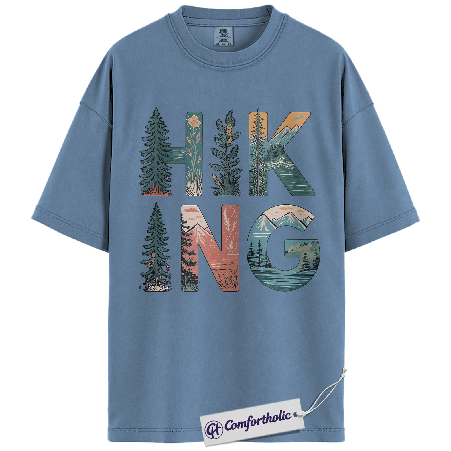 Hiking Shirt, Mountain Nature Graphic T-Shirt, Adventure Outdoor Tee, Aesthetic Nature Lover Gift for Hikers and Campers, Comfort Colors Shirt - Image 17