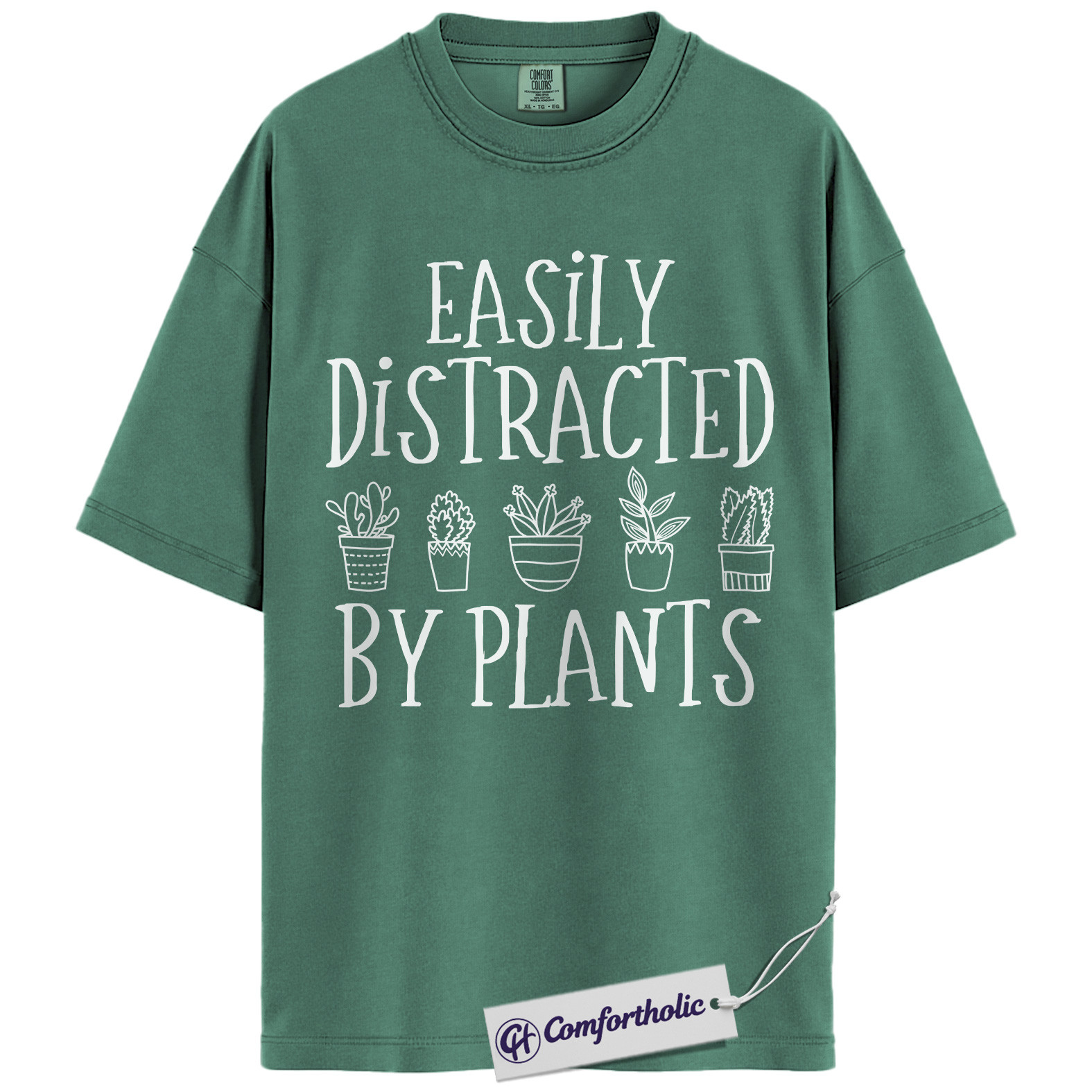 Easily Distracted by Plants Shirt, Funny Plant Lover T-Shirt, Gardening Graphic Tee, Cute Gift for Plant Moms, Comfort Colors Shirt - Image 10
