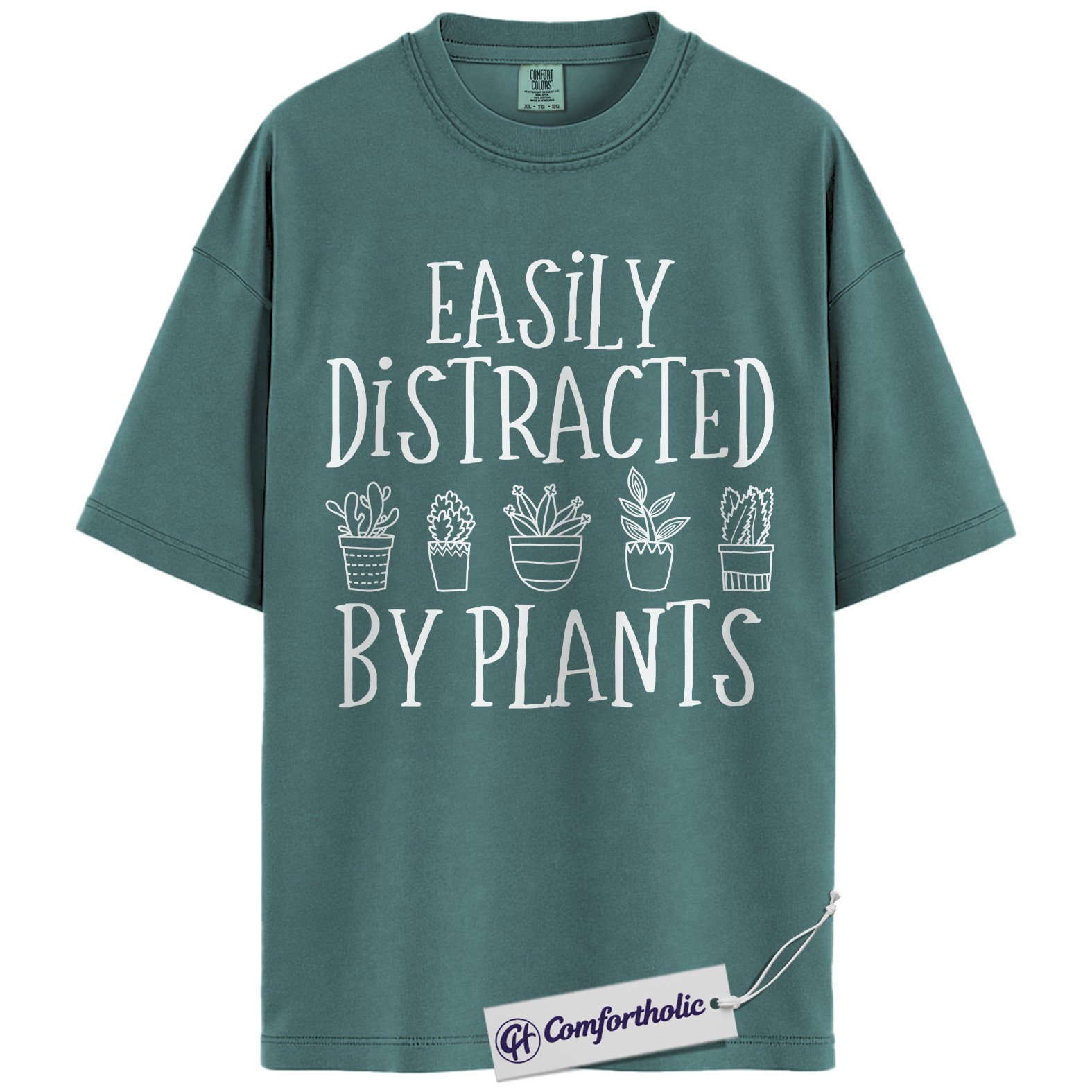 Easily Distracted by Plants Shirt, Funny Plant Lover T-Shirt, Gardening Graphic Tee, Cute Gift for Plant Moms, Comfort Colors Shirt - Image 11