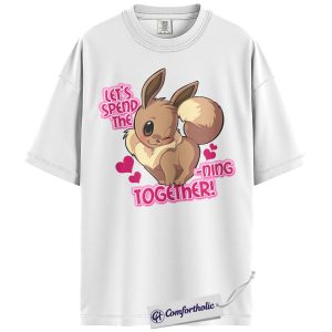 Alternative view of Eevee Evolutions Shirt, Pokemon Shirt, PKM Shirt, Valentine's Day Shirt, Anime Graphic Tee, Comfort Colors Shirt