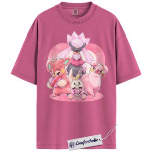 Diancie Shirt, Skitty Shirt, Fuecoco Shirt, Lechonk Shirt, Pokemon Shirt, PKM Shirt, Valentine's Day Shirt, Anime Graphic Tee, Comfort Colors Shirt
