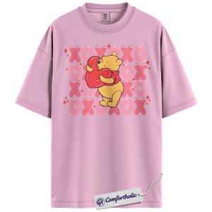 Winnie-the-Pooh Shirt, Valentine's Day Shirt, Animated Graphic Tee, Comfort Colors Shirt