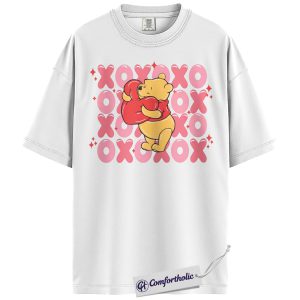 Alternative view of Winnie-the-Pooh Shirt, Valentine's Day Shirt, Animated Graphic Tee, Comfort Colors Shirt