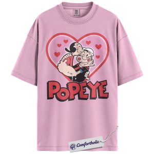 Olive Oyl vs Popeye Shirt, Valentine's Day Shirt, Animated Graphic Tee, Comfort Colors Shirt