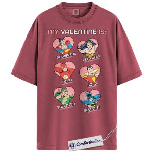 Superman Shirt, Wonder Woman Shirt, The Flash Shirt, Shazam Shirt, Valentine's Day Shirt, DC Comics Graphic Tee, Comfort Colors Shirt