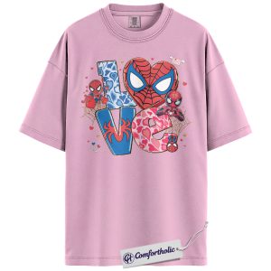 Spider-Man Shirt, Valentine's Day Shirt, Marvel Comics Graphic Tee, Comfort Colors Shirt