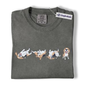 Alternative view of Beagle Dog Shirt, Cute Puppy Lover Graphic T-Shirt, Playful Pet Illustration Tee, Gift for Dog Moms and Beagle Owners, Comfort Colors Shirt