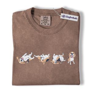 Beagle Dog Shirt, Cute Puppy Lover Graphic T-Shirt, Playful Pet Illustration Tee, Gift for Dog Moms and Beagle Owners, Comfort Colors Shirt