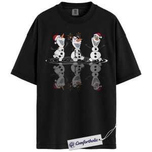 Alternative view of Olaf Shirt, Frozen Shirt, Christmas Shirt, Animated Graphic Tee, Comfort Colors Shirt