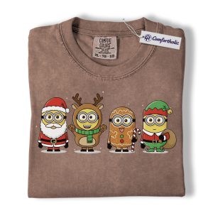 Minions Shirt, Christmas Shirt, Animated Graphic Tee, Comfort Colors Shirt