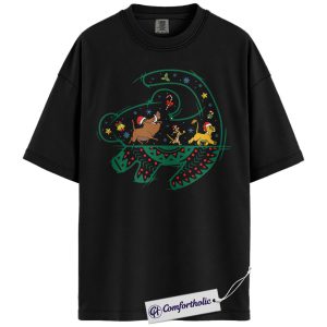 Alternative view of The Lion King Shirt, Christmas Shirt, Animated Graphic Tee, Comfort Colors Shirt