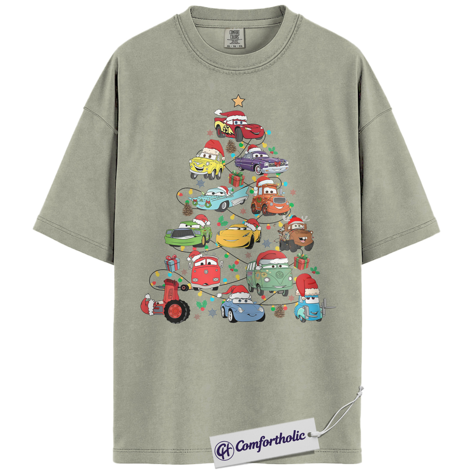 Cars Shirt, Christmas Shirt, Animated Graphic Tee, Comfort Colors Shirt - Image 5