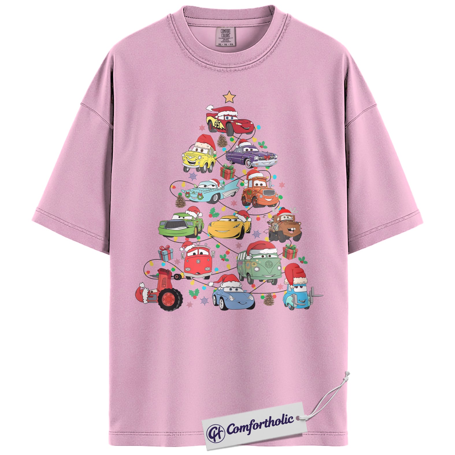 Cars Shirt, Christmas Shirt, Animated Graphic Tee, Comfort Colors Shirt - Image 6