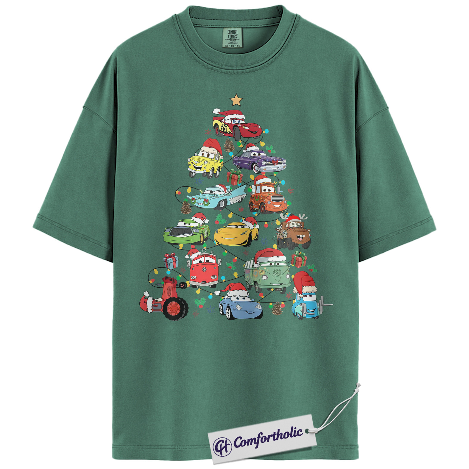 Cars Shirt, Christmas Shirt, Animated Graphic Tee, Comfort Colors Shirt - Image 8