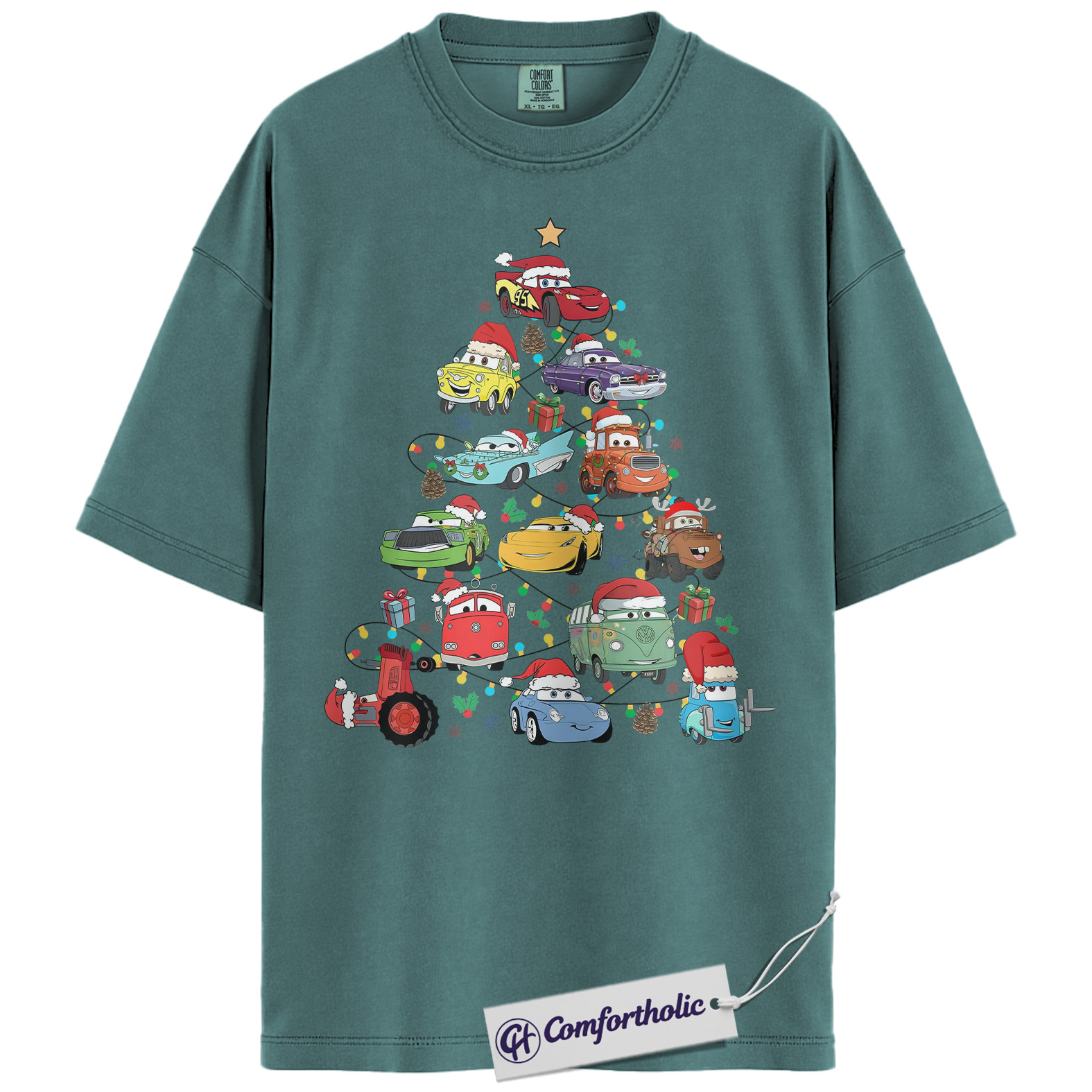 Cars Shirt, Christmas Shirt, Animated Graphic Tee, Comfort Colors Shirt - Image 9