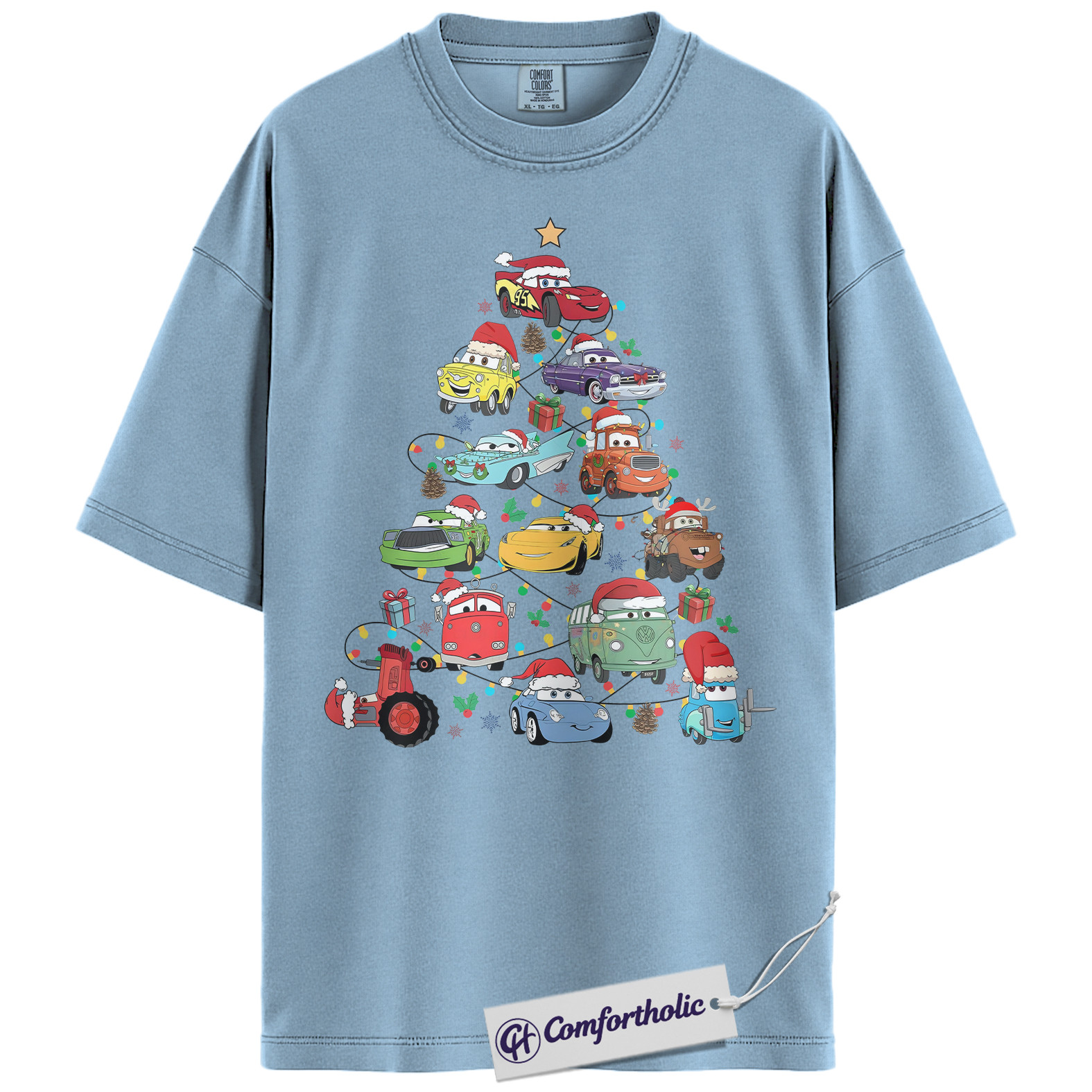 Cars Shirt, Christmas Shirt, Animated Graphic Tee, Comfort Colors Shirt - Image 10