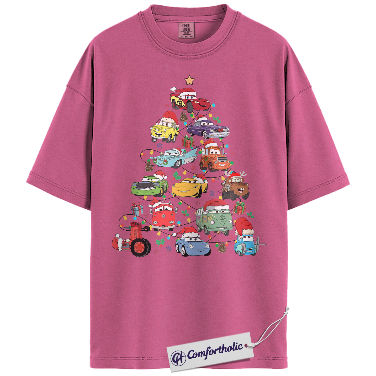 Cars Shirt, Christmas Shirt, Animated Graphic Tee, Comfort Colors Shirt - Image 12
