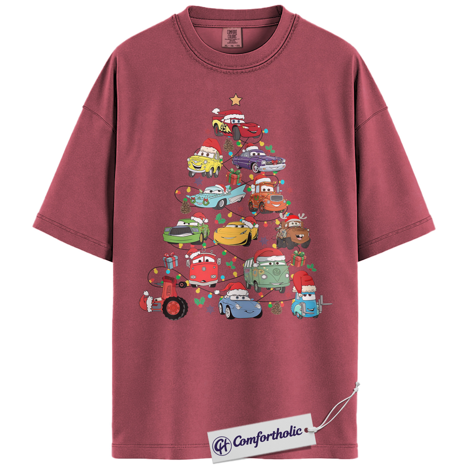 Cars Shirt, Christmas Shirt, Animated Graphic Tee, Comfort Colors Shirt - Image 13