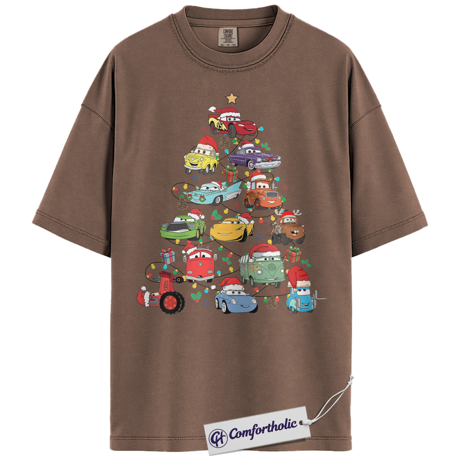 Cars Shirt, Christmas Shirt, Animated Graphic Tee, Comfort Colors Shirt - Image 14