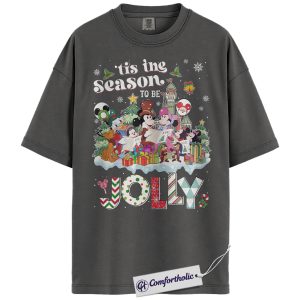 Alternative view of Mickey Mouse Shirt, Donald Duck Shirt, Christmas Shirt, Animated Graphic Tee, Comfort Colors Shirt