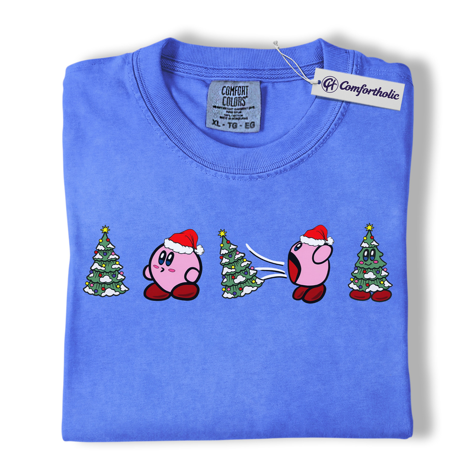 Kirby Shirt, Christmas Shirt, Game Graphic Tee, Comfort Colors Shirt - Image 12