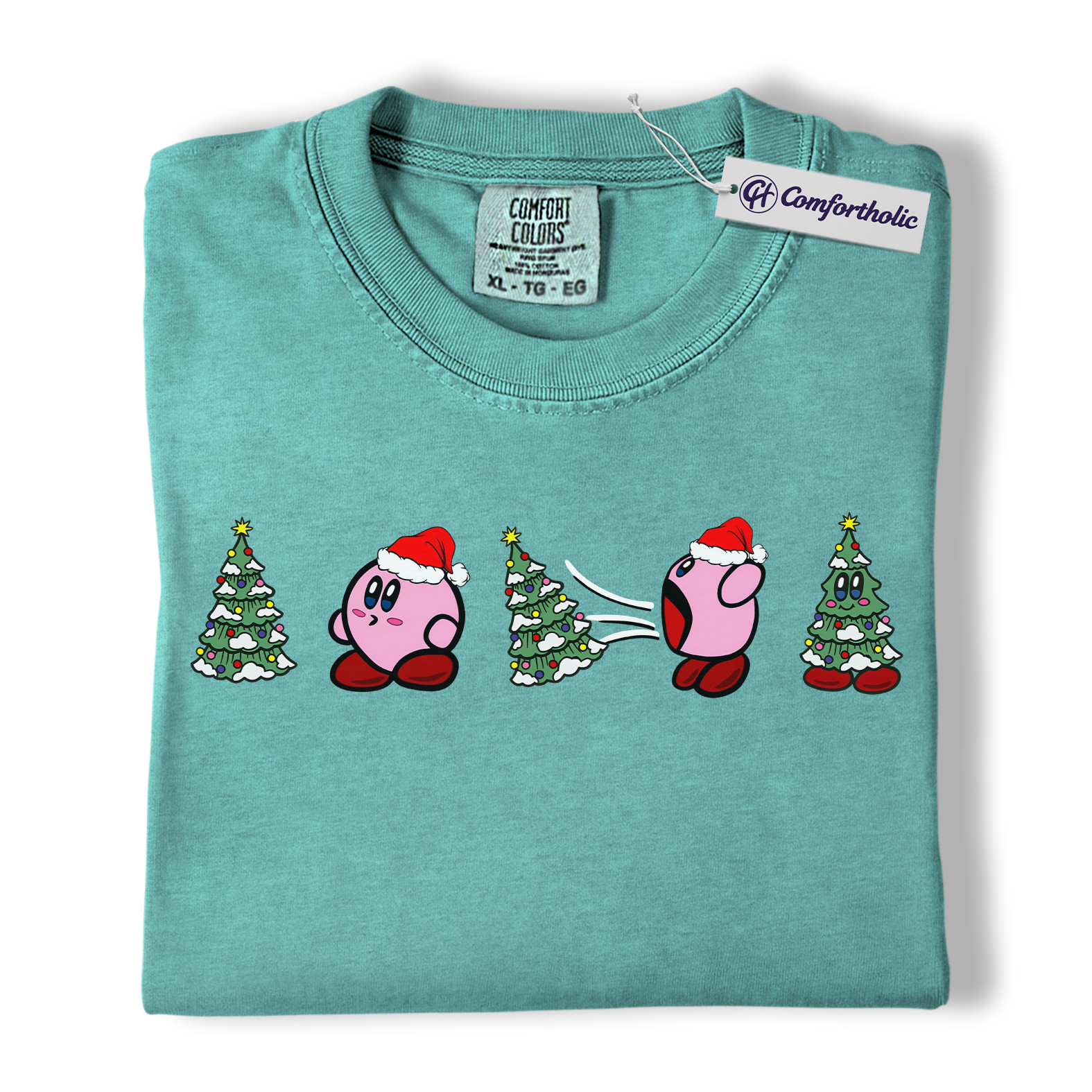 Kirby Shirt, Christmas Shirt, Game Graphic Tee, Comfort Colors Shirt - Image 13