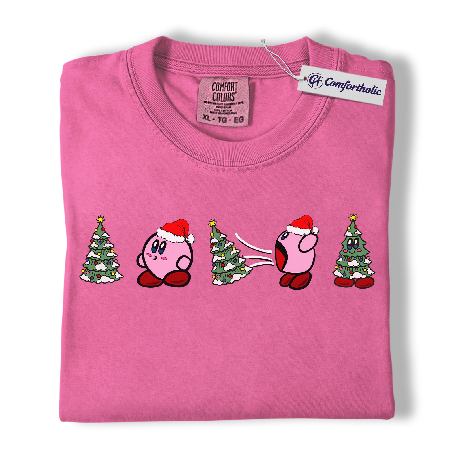 Kirby Shirt, Christmas Shirt, Game Graphic Tee, Comfort Colors Shirt - Image 16