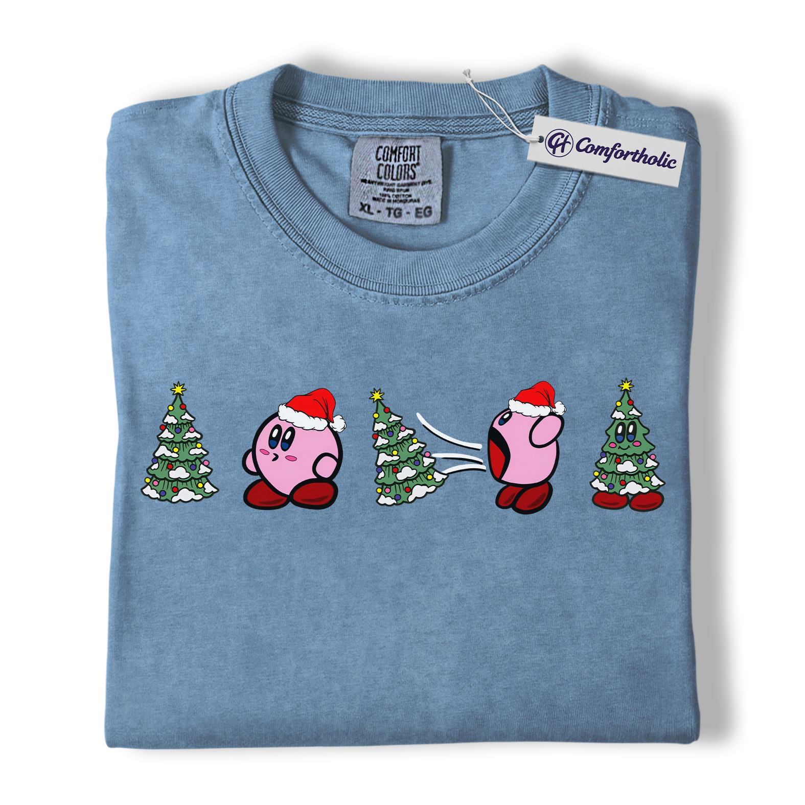 Kirby Shirt, Christmas Shirt, Game Graphic Tee, Comfort Colors Shirt - Image 17