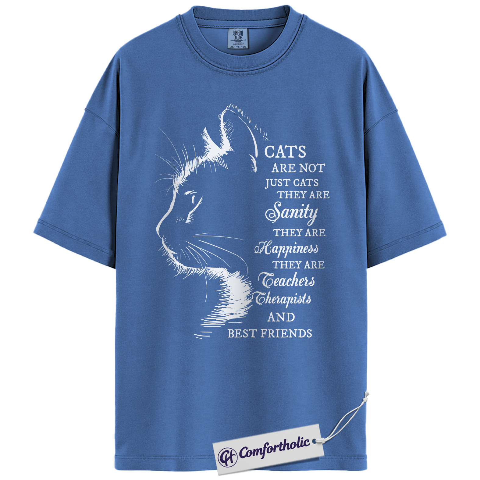 Cats Are Not Just Cats Shirt, Emotional Cat Lover Graphic T-Shirt, Hand Drawn Aesthetic Pet Lover Tee, Gift for Cat Moms, Comfort Colors Shirt - Image 12