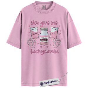 Tachycardia Nurse Shirt, Funny Medical Valentine T-Shirt, Cute Cardiac ICU Nurse Love Tee, Healthcare Worker Valentine Gift, Comfort Colors Shirt