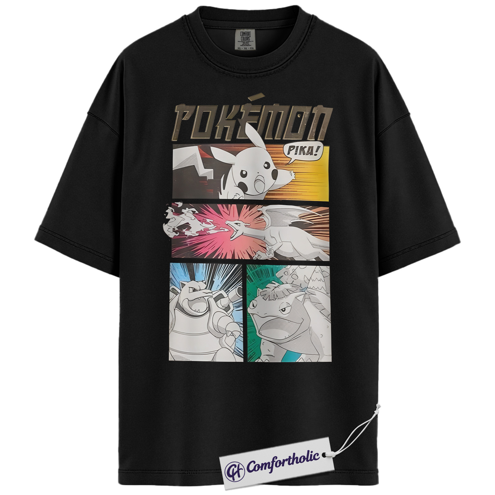 Pokemon Shirt, PKM Shirt, Anime Graphic Tee, Comfort Colors Shirt - Image 3