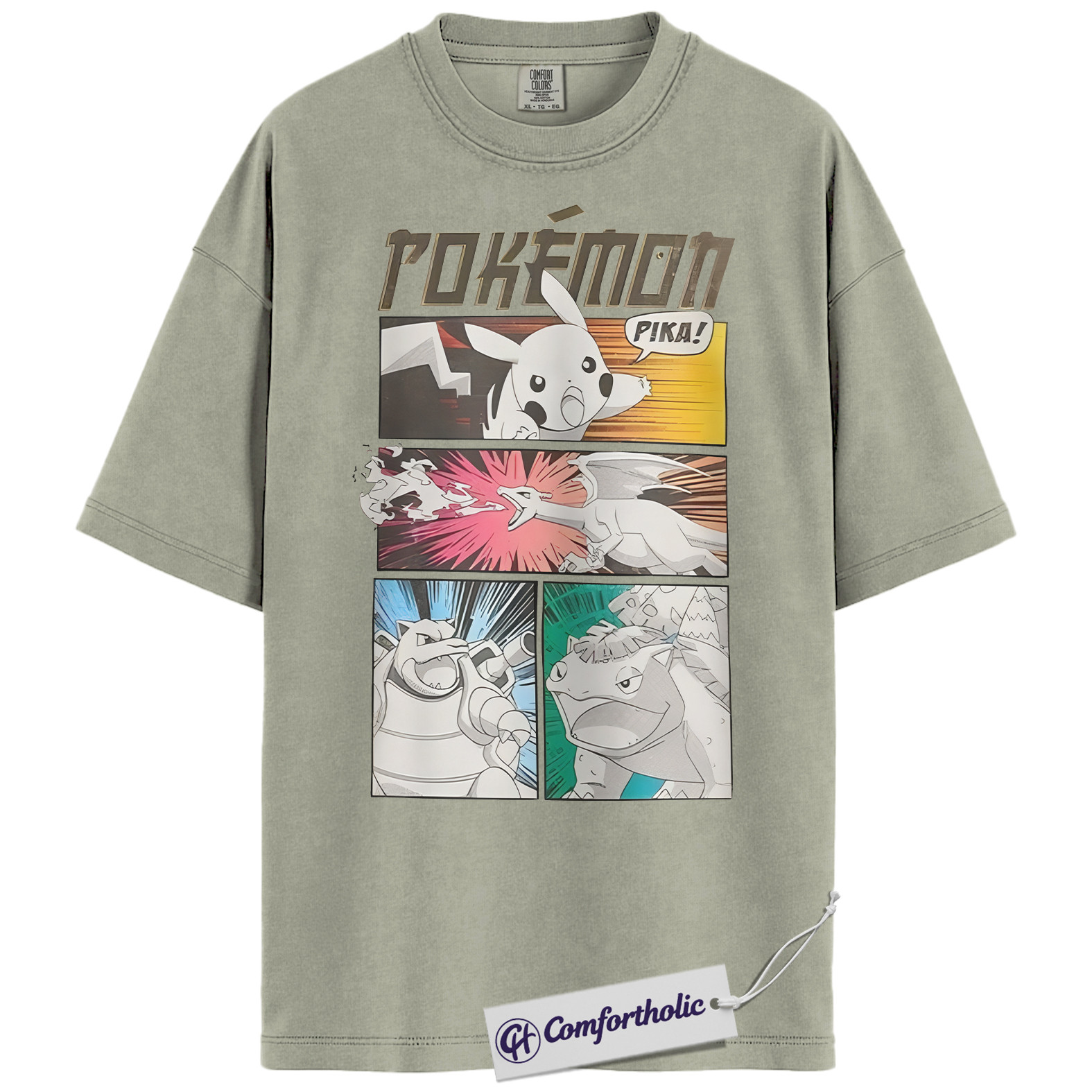 Pokemon Shirt, PKM Shirt, Anime Graphic Tee, Comfort Colors Shirt - Image 4