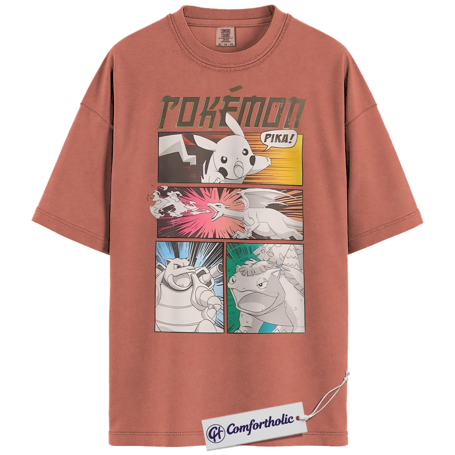 Pokemon Shirt, PKM Shirt, Anime Graphic Tee, Comfort Colors Shirt - Image 5