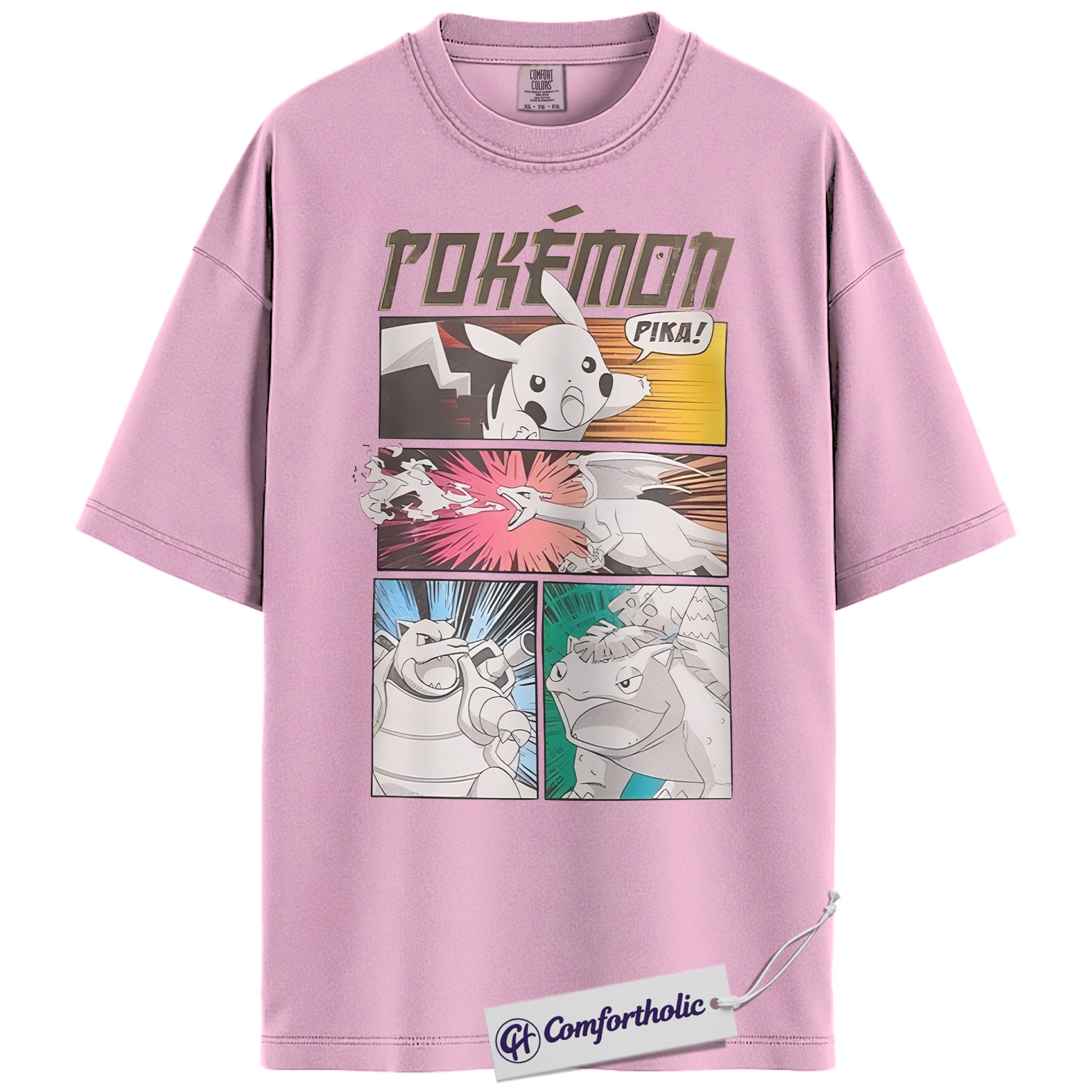 Pokemon Shirt, PKM Shirt, Anime Graphic Tee, Comfort Colors Shirt - Image 6