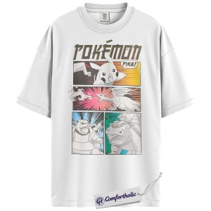 Alternative view of Pokemon Shirt, PKM Shirt, Anime Graphic Tee, Comfort Colors Shirt