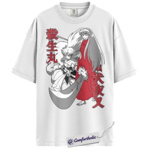 Alternative view of Sesshomaru Shirt, Inuyasha Shirt, Anime Graphic Tee, Comfort Colors Shirt