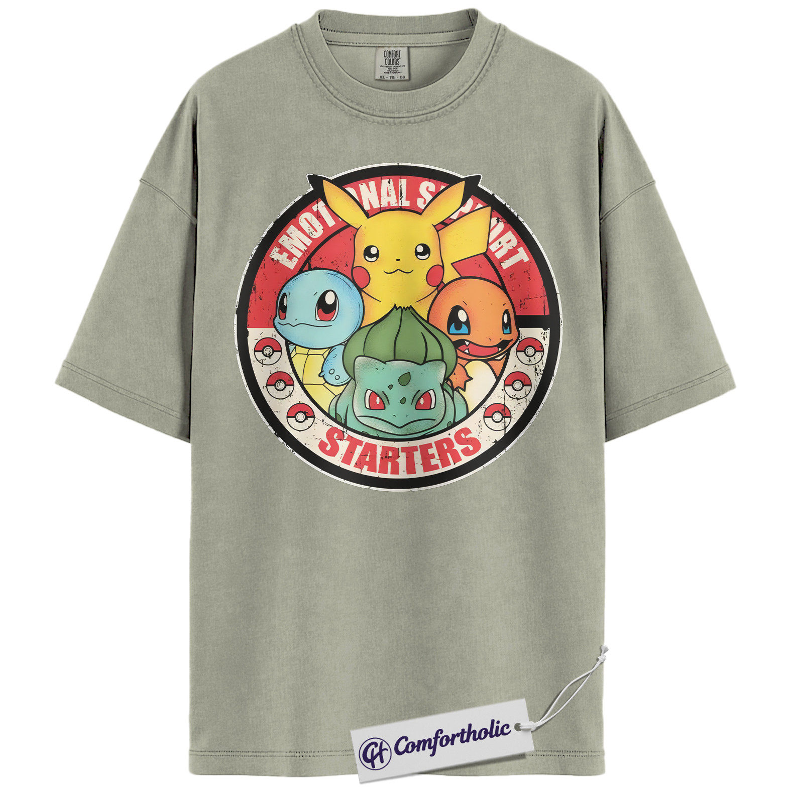 Pikachu Shirt, Bulbasaur Shirt, Squirtle Shirt, Charmander Shirt, Pokemon Shirt, Anime Graphic Tee, Comfort Colors Shirt - Image 6