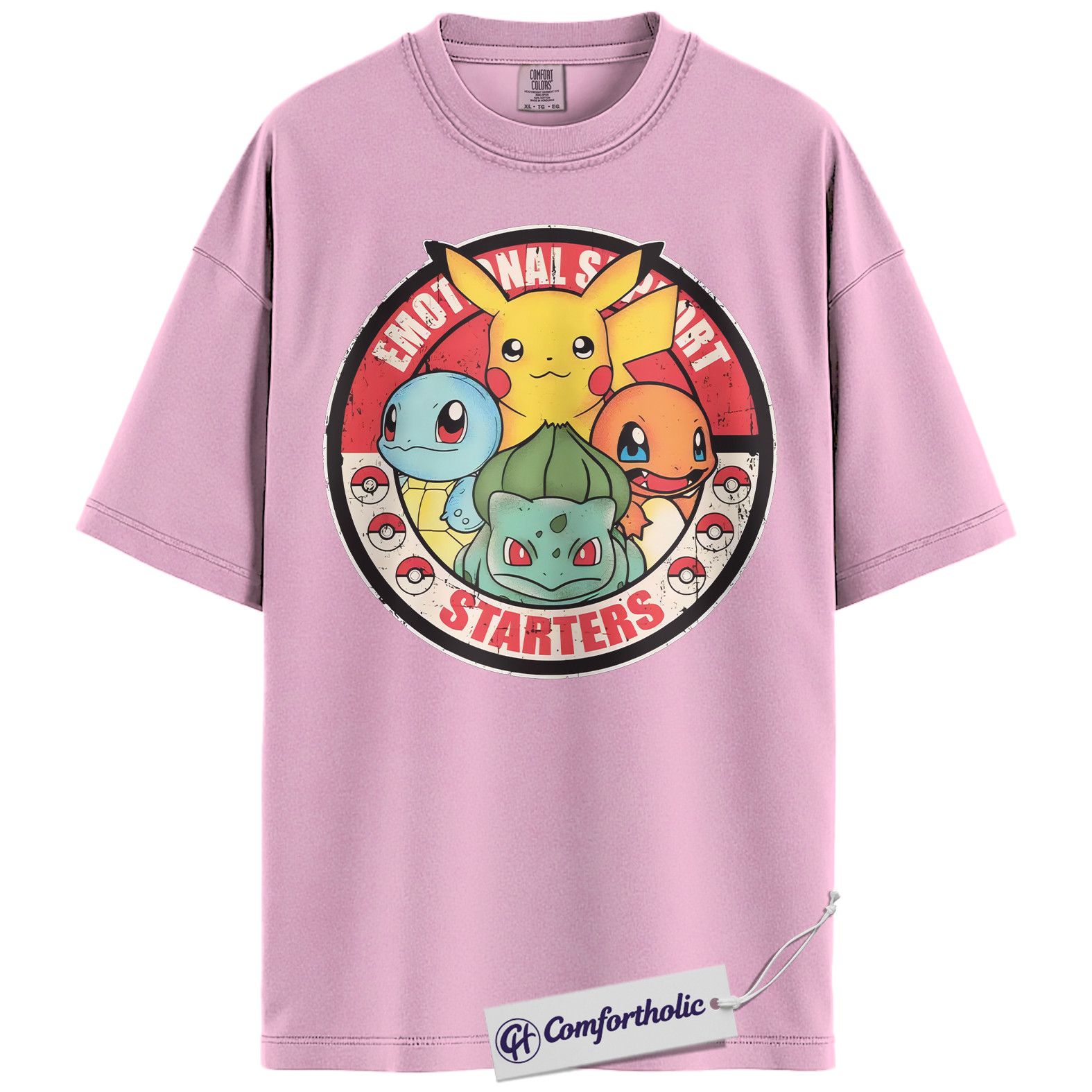 Pikachu Shirt, Bulbasaur Shirt, Squirtle Shirt, Charmander Shirt, Pokemon Shirt, Anime Graphic Tee, Comfort Colors Shirt - Image 8