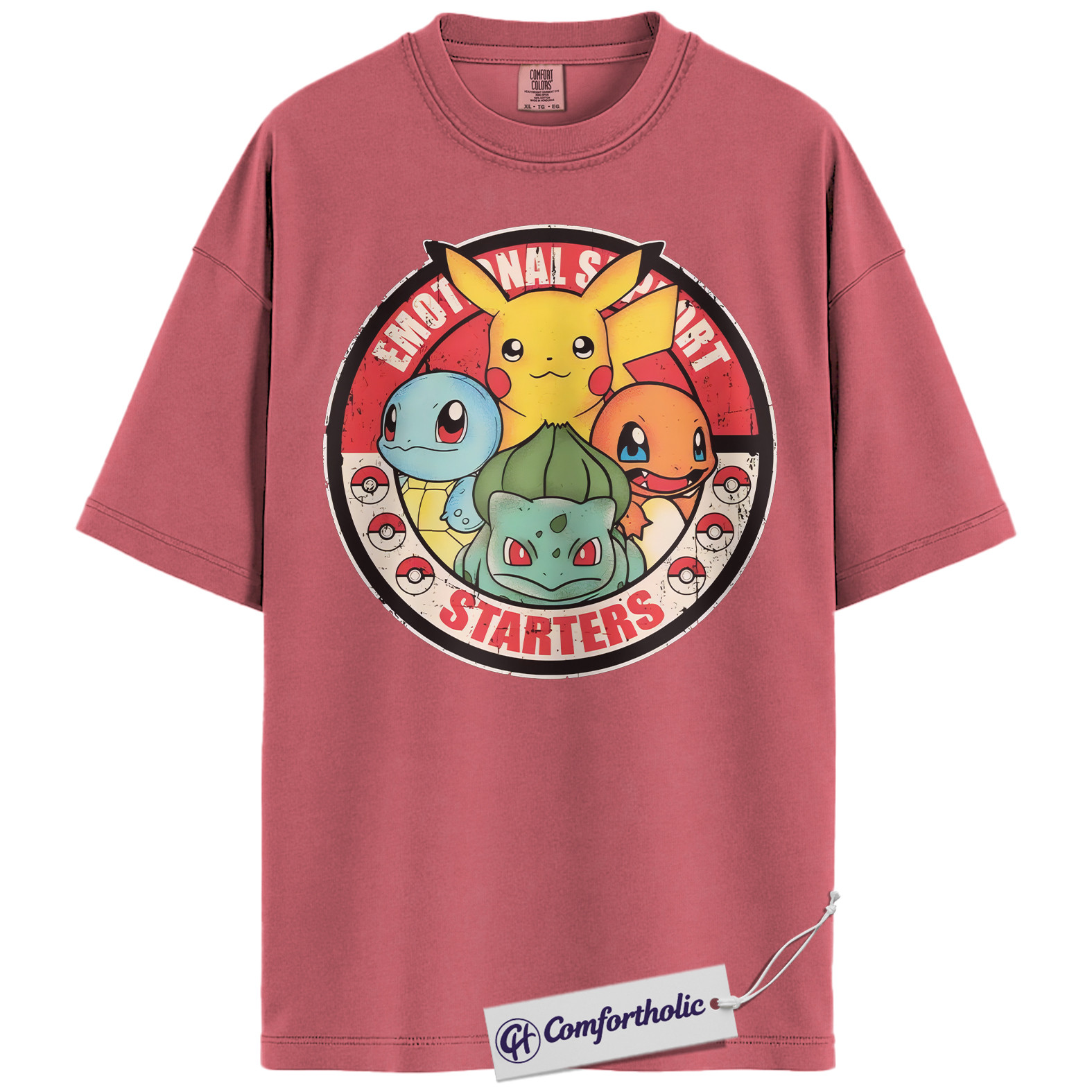 Pikachu Shirt, Bulbasaur Shirt, Squirtle Shirt, Charmander Shirt, Pokemon Shirt, Anime Graphic Tee, Comfort Colors Shirt - Image 9