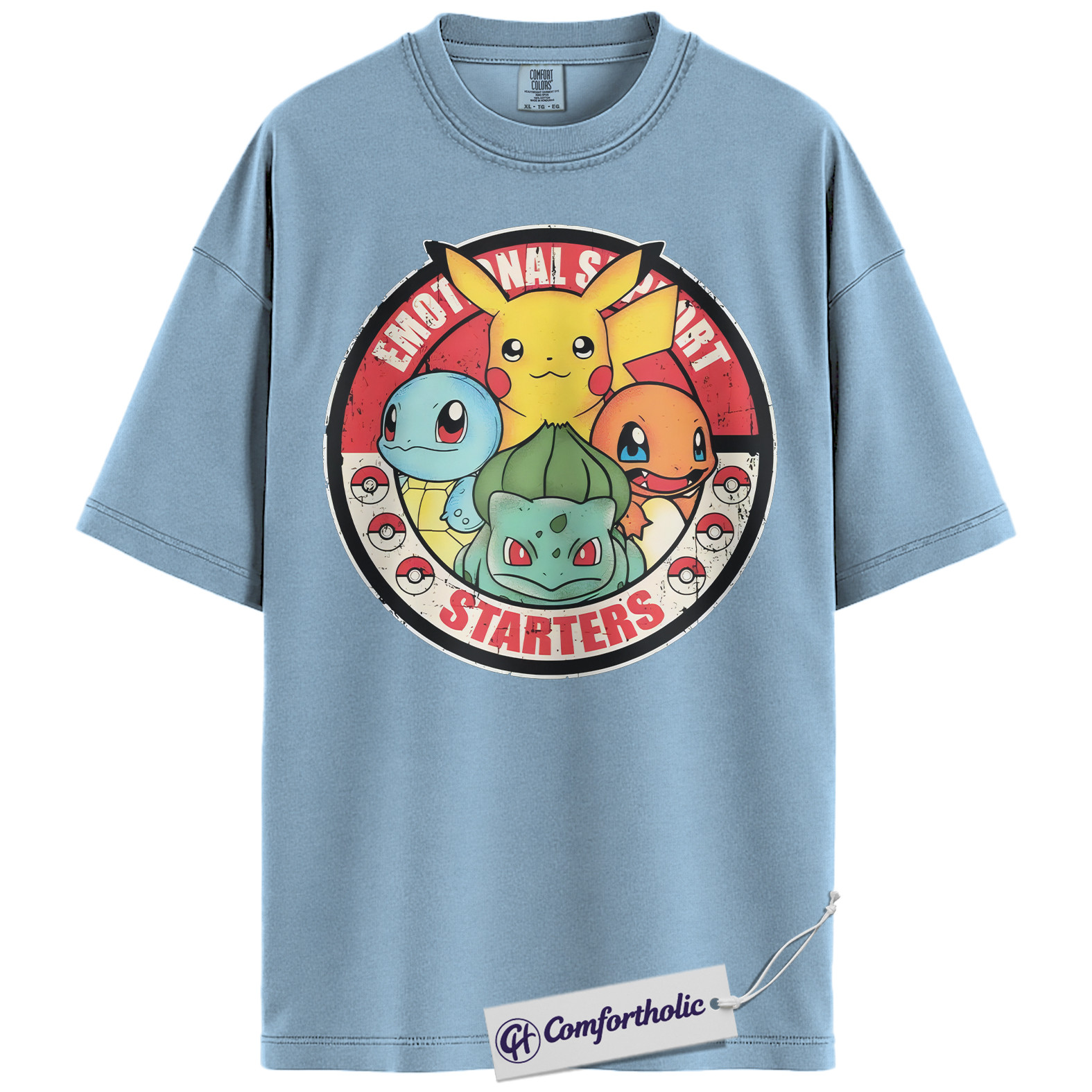 Pikachu Shirt, Bulbasaur Shirt, Squirtle Shirt, Charmander Shirt, Pokemon Shirt, Anime Graphic Tee, Comfort Colors Shirt - Image 14