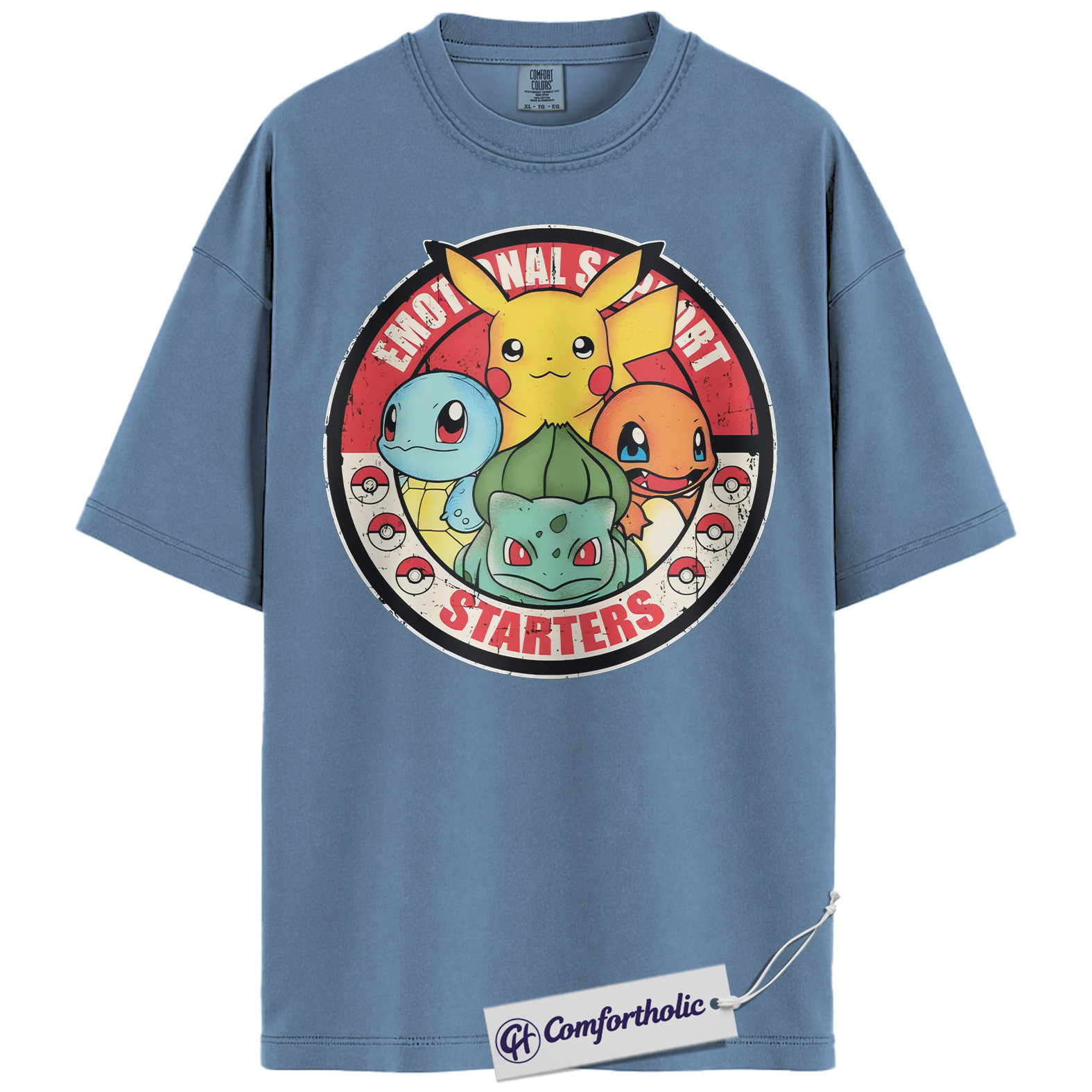 Pikachu Shirt, Bulbasaur Shirt, Squirtle Shirt, Charmander Shirt, Pokemon Shirt, Anime Graphic Tee, Comfort Colors Shirt - Image 17