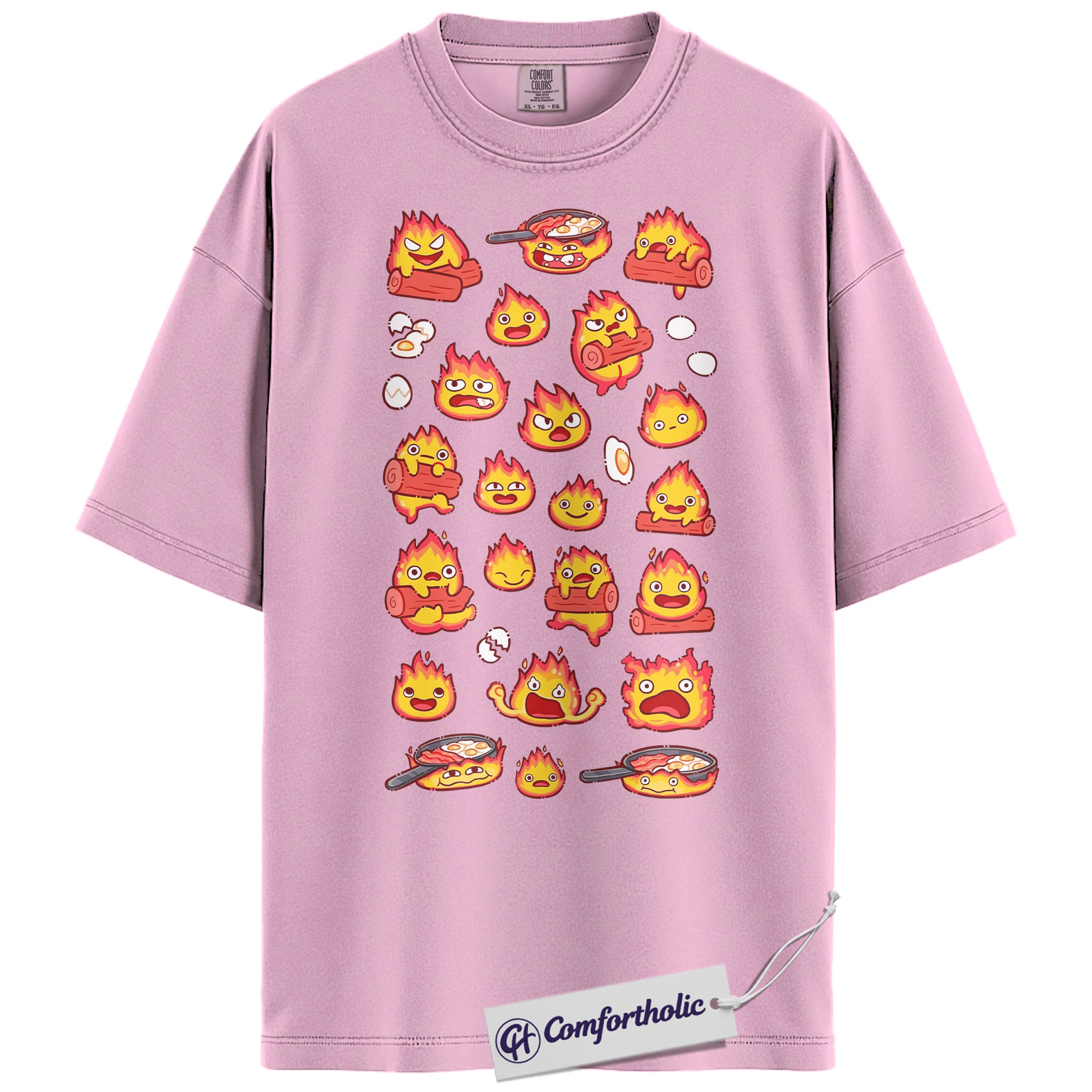 Calcifer Shirt, Howl's Moving Castle Shirt, Studio Ghibli Shirt, Anime Graphic Tee, Comfort Colors Shirt - Image 9