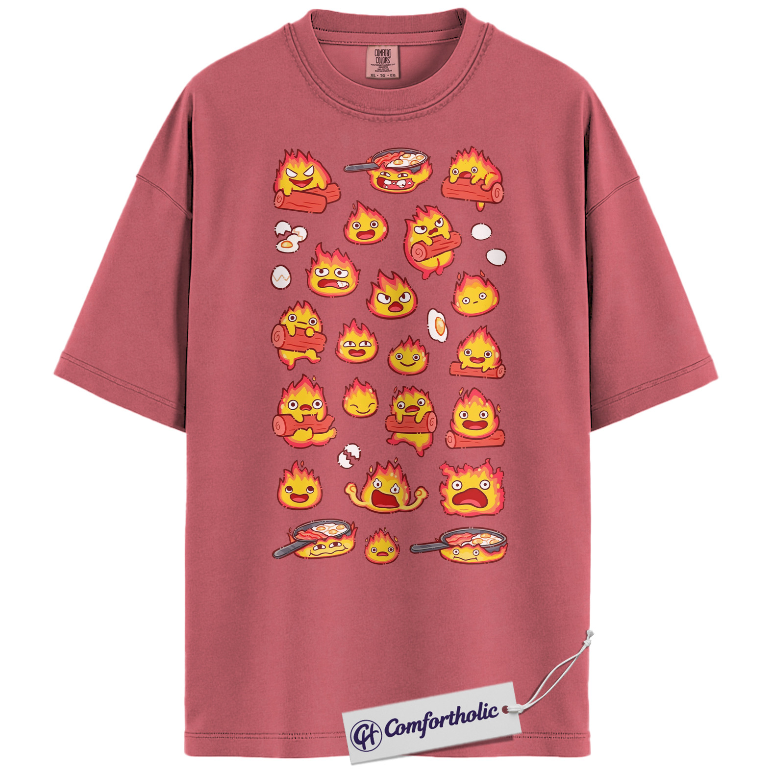 Calcifer Shirt, Howl's Moving Castle Shirt, Studio Ghibli Shirt, Anime Graphic Tee, Comfort Colors Shirt - Image 10